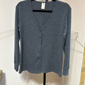 Smash+Tess EUC 2XS Charcoal Rib Knit Cardigan